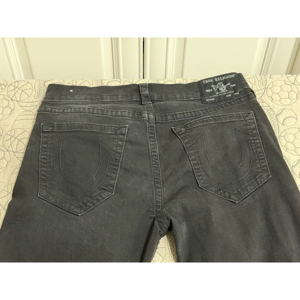 True Religion Ricky Mens Denim Black Jeans Tag Size 34